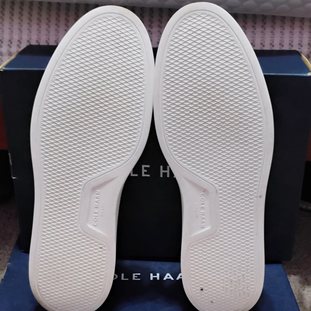 SOLD $$$$$$$$$Cole Haan Men's Navy Nubuck Sneakers - Picture 4 of 5